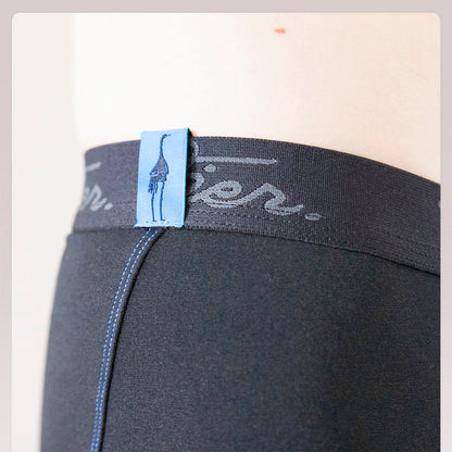 Modèle long noir avec fils bleus | Le boxer confort durable